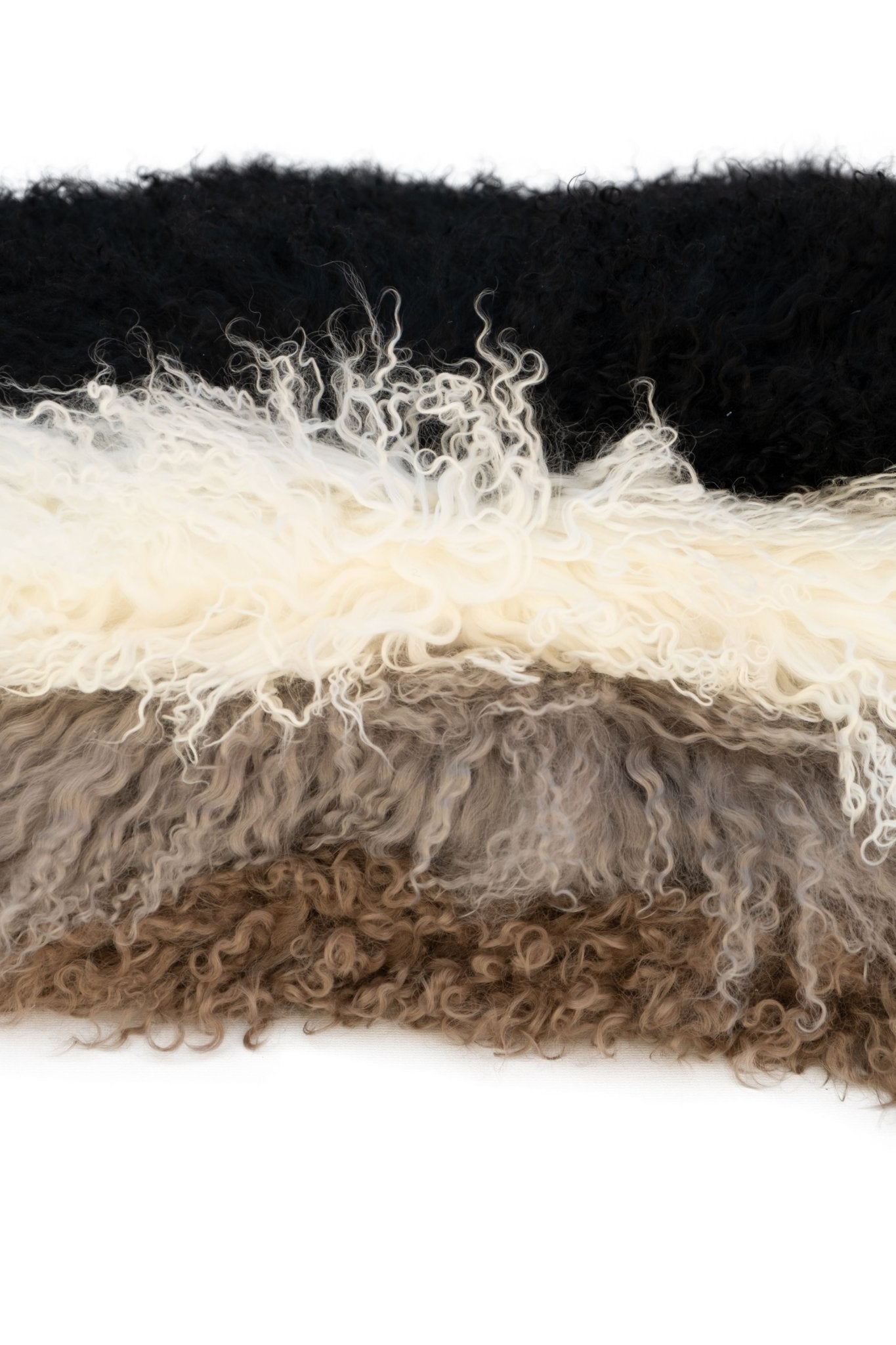 100% Natural Sheepskin Mongolian Double Rug, Grey - Naturally Sheepskins