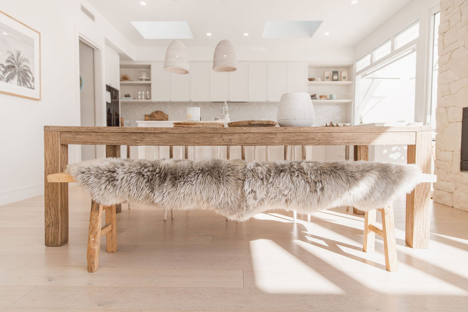 silver grey quad sheepskin rug