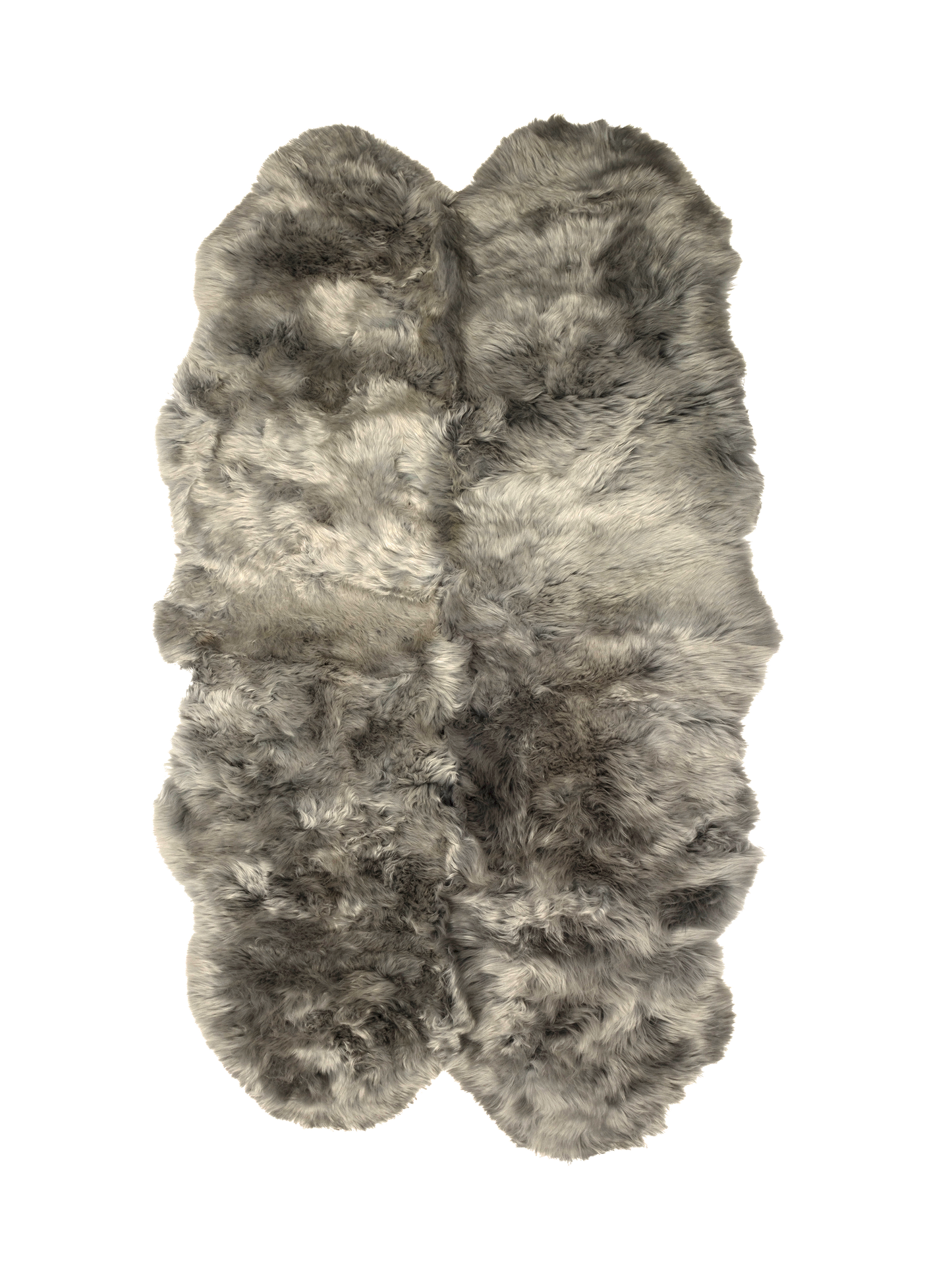 Silver grey quad sheepskin rug