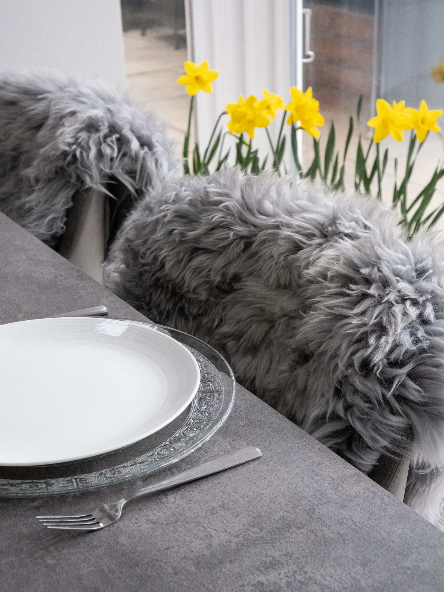 Single Sheepskin Rug, Silver Grey