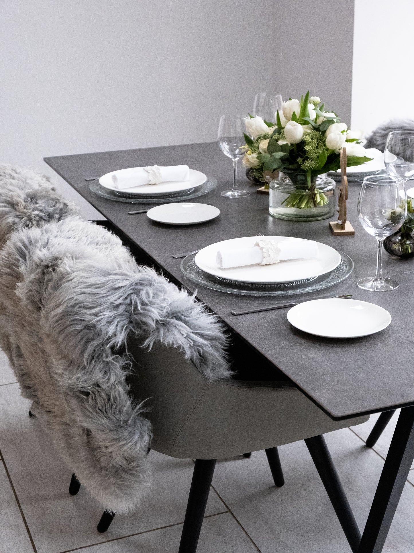 Single Sheepskin Rug, Silver Grey