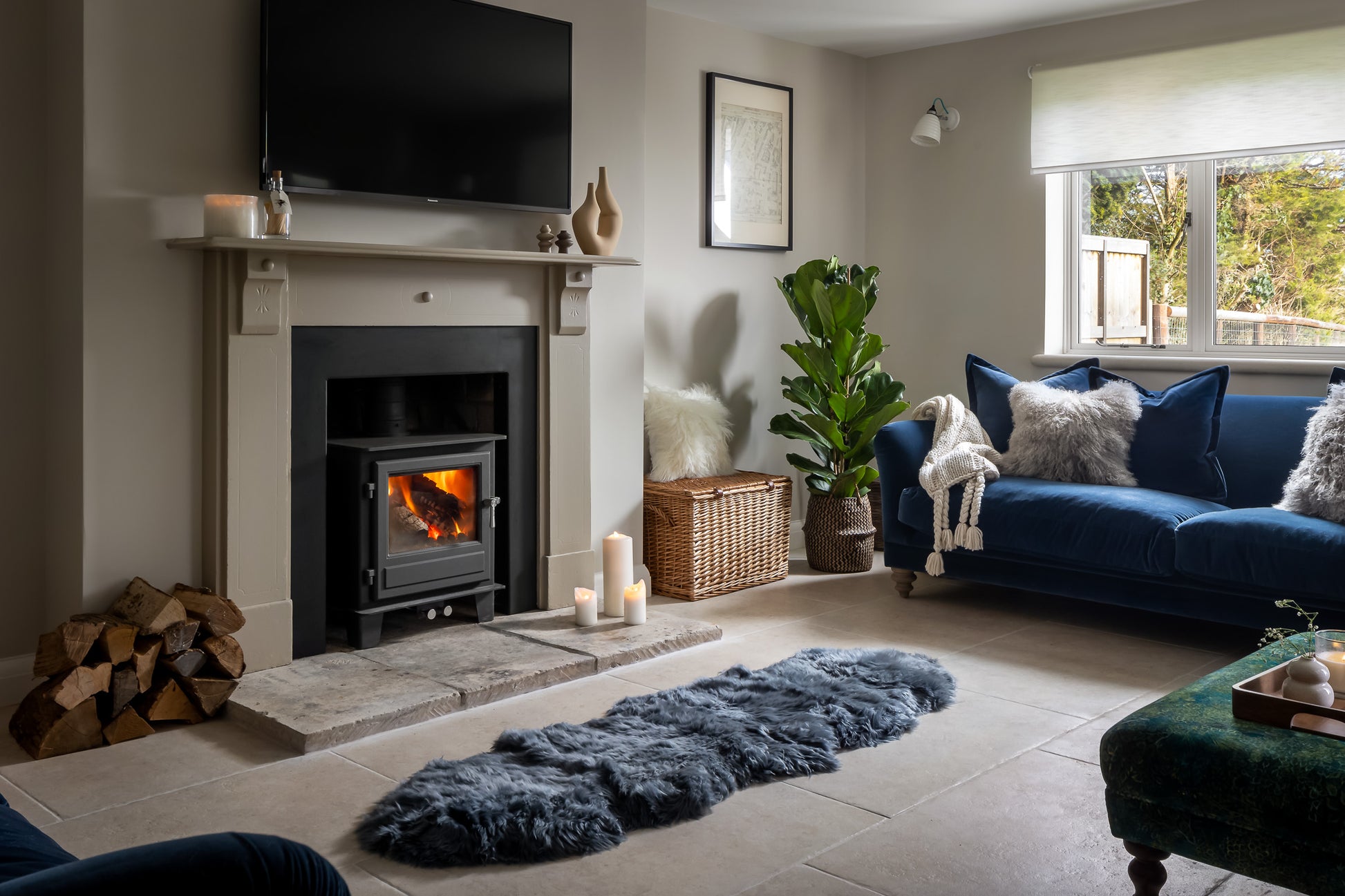 Steel Grey Long Wool Sheepskin Rug