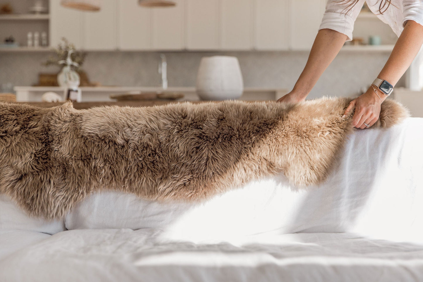 bronze_double_long_wool_sheepskin_rug