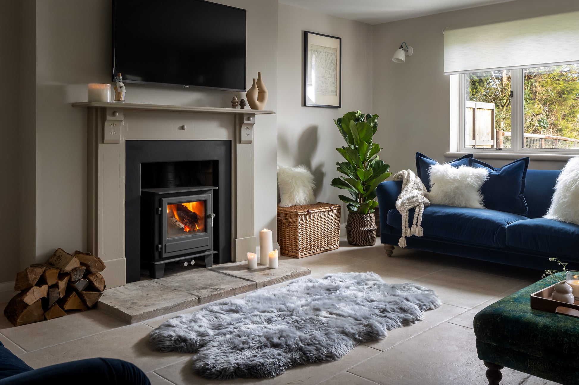 silver grey quad sheepskin rug