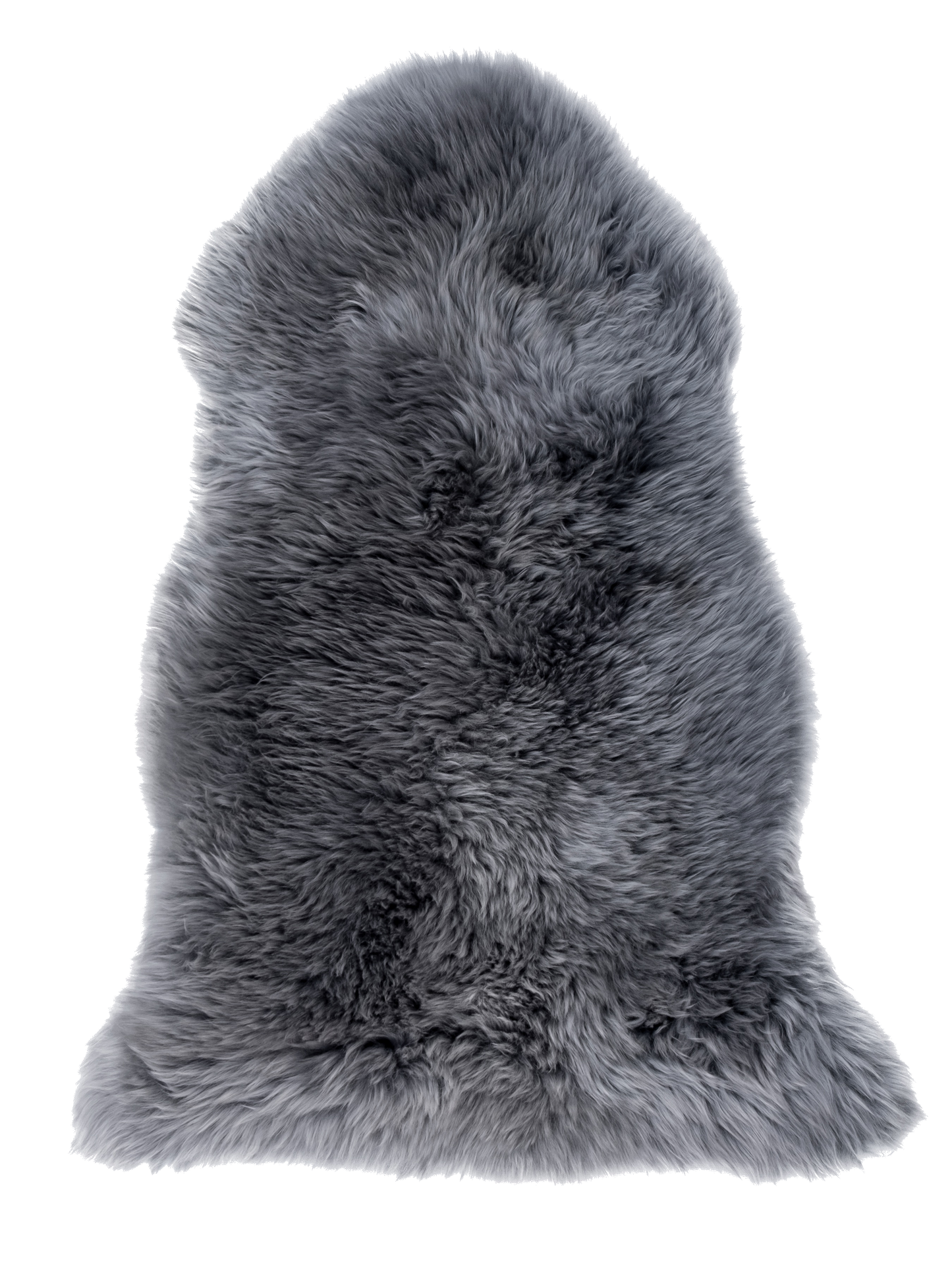 silver grey sheepskin wool single rug